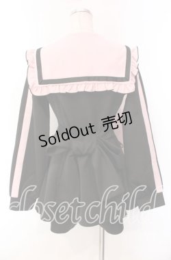 画像4: DearMyLove / セーラージャージデザインセットアップ M クロ×ピンク O-25-10-30-002-EL-OP-OW-OS