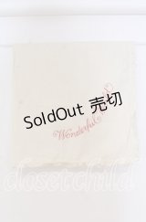 WONDERFUL WORLD / 2002年 ロゴ刺繍ストール  生成り O-25-10-31-001-LO-ZA-IG-OS