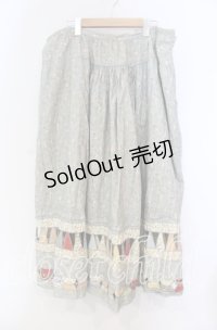 PINK HOUSE / 小薔薇柄パッチワークワンピース【お直しあり】  サックス O-25-10-31-032-LO-OP-IG-OS