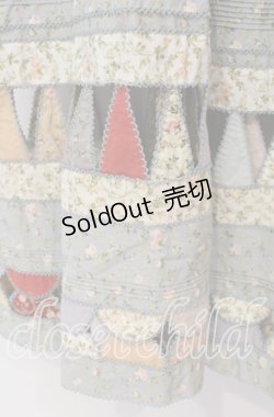 画像2: PINK HOUSE / 小薔薇柄パッチワークワンピース【お直しあり】  サックス O-25-10-31-032-LO-OP-IG-OS