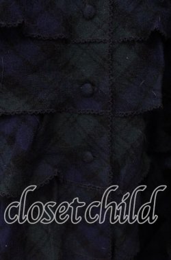 画像2: PINK HOUSE / ウールチェック段々スカート  グリーン O-25-10-31-033-LO-SK-IG-OS