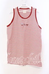 Karl Helmut / ボーダータンクトップ M アカ×シロ O-25-10-31-034-EL-TO-IG-ZT070