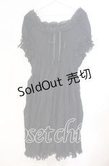 metamorphose / シャーリングハイウエストワンピース （綿混ラッセルレース）【お直しあり】  クロ O-25-10-31-035-ME-OP-IG-OS