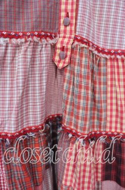 画像2: PINK HOUSE / パッチワークフードワンピース【お直しあり】  アカ O-25-10-31-036-LO-OP-IG-OS