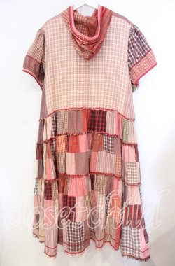 画像4: PINK HOUSE / パッチワークフードワンピース【お直しあり】  アカ O-25-10-31-036-LO-OP-IG-OS