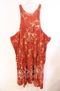 PINK HOUSE / チェリーブロッサムフラワーバスケットジャンパースカート【お直しあり】  アカ O-25-10-31-037-LO-OP-IG-ZT086