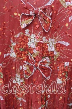 画像2: PINK HOUSE / チェリーブロッサムフラワーバスケットジャンパースカート【お直しあり】  アカ O-25-10-31-037-LO-OP-IG-OS