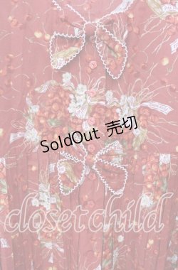 画像2: PINK HOUSE / チェリーブロッサムフラワーバスケットジャンパースカート【お直しあり】  アカ O-25-10-31-037-LO-OP-IG-ZT086