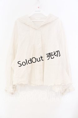 画像1: PINK HOUSE / セーラーカラーブラウス【お直しあり】  アイボリー O-25-10-31-038-LO-BL-IG-OS