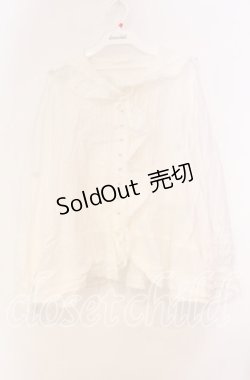 画像1: PINK HOUSE / ローンフリルセーラーカラーブラウス【お直しあり】  シロ O-25-10-31-039-LO-BL-IG-OS