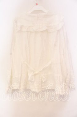 画像3: PINK HOUSE / ローンフリルセーラーカラーブラウス【お直しあり】  シロ O-25-10-31-039-LO-BL-IG-OS