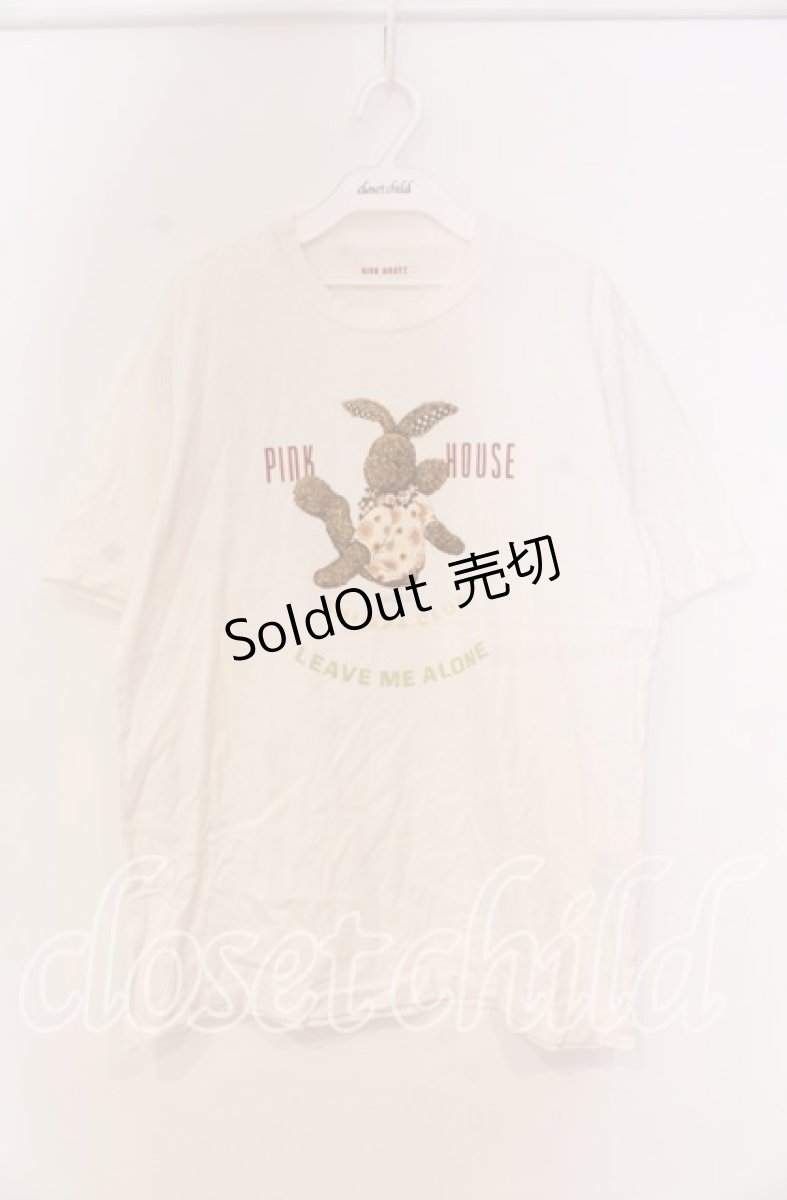 画像1: 【SALE】PINK HOUSE / ラビットプリントTシャツ L シロ O-25-10-31-005-LO-TS-IG-ZT070 (1)