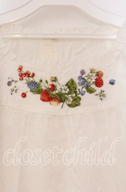 画像2: PINK HOUSE / いちご刺繍ブラウス  シロ O-25-10-31-041-LO-BL-IG-OS