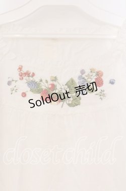 画像2: PINK HOUSE / いちご刺繍ブラウス  シロ O-25-10-31-041-LO-BL-IG-OS