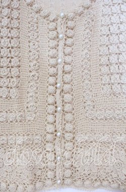 画像2: TOMATSU / プチバラモチーフカーディガン 38 アイボリー O-25-10-31-044-LO-TO-IG-OS