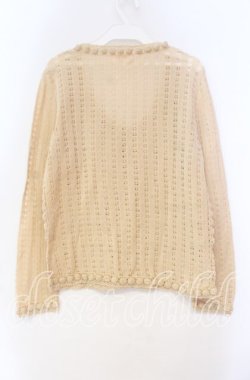 画像3: TOMATSU / プチバラモチーフカーディガン 38 アイボリー O-25-10-31-044-LO-TO-IG-OS