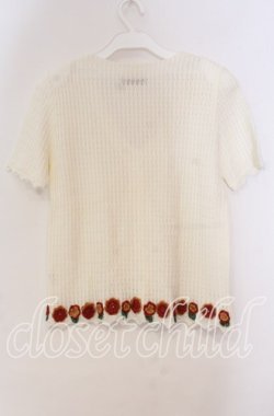 画像3: TOMATSU / ローズモチーフカーディガン  オフ O-25-10-31-045-LO-TO-IG-OS