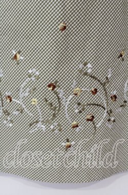 画像2: TOMATSU / 刺繍ギンガムスカート 40 グリーン系 O-25-10-31-050-LO-SK-IG-OS