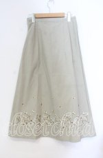 画像3: 【SALE】TOMATSU / 刺繍ギンガムスカート 40 グリーン系 O-25-10-31-050-LO-SK-IG-ZT327 (3)