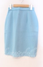 画像1: 【SALE】TOMATSU / プレーンタイトスカート  サックス O-25-10-31-052-LO-SK-IG-ZT104 (1)