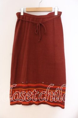 画像1: TOMATSU / パッチワークサマースカート 40 アカ系 O-25-10-31-057-LO-SK-IG-OS