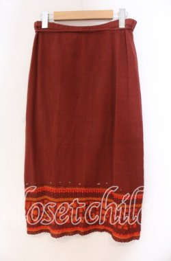 画像3: TOMATSU / パッチワークサマースカート 40 アカ系 O-25-10-31-057-LO-SK-IG-OS