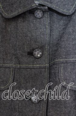 画像2: TOMATSU / デニム丸襟ジャケット 38 クロ系 O-25-10-31-062-LO-JA-IG-OS