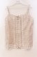 画像1: PINK HOUSE / ドビー刺繍チェックキャミソール  ベージュ×シロ O-25-10-31-065-LO-TO-IG-OS (1)