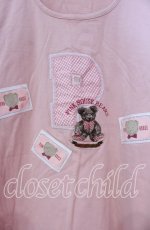 画像2: 【SALE】PINK HOUSE / テディパッチTシャツ  ピンク O-25-10-31-007-LO-TS-IG-ZT191 (2)