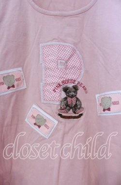 画像2: PINK HOUSE / テディパッチTシャツ  ピンク O-25-10-31-007-LO-TS-IG-OS