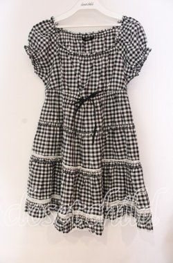 画像1: PINK HOUSE / ギンガムパフチュニック  クロ O-25-10-31-066-LO-TO-IG-OS