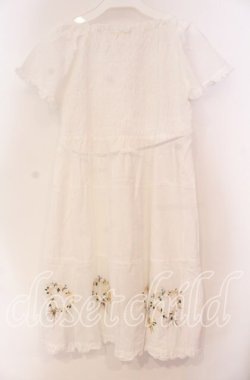 画像4: PINK HOUSE / ハートブーケ刺繍シャーリングチュニック  シロ O-25-10-31-067-LO-TO-IG-OS