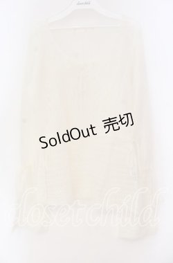 画像1: PINK HOUSE / モヘア編み透かしニット  シロ O-25-10-31-068-LO-TO-IG-OS