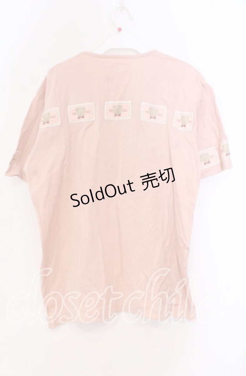 画像3: 【SALE】PINK HOUSE / テディパッチTシャツ  ピンク O-25-10-31-007-LO-TS-IG-ZT191 (3)