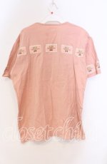 画像3: 【SALE】PINK HOUSE / テディパッチTシャツ  ピンク O-25-10-31-007-LO-TS-IG-ZT191 (3)