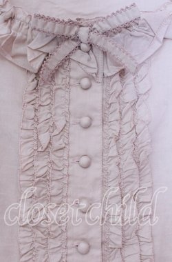 画像2: PINK HOUSE / くるみボタンフリルブラウス  ピンク O-25-10-31-070-LO-BL-IG-OS