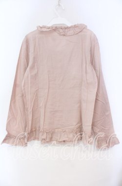 画像3: PINK HOUSE / くるみボタンフリルブラウス  ピンク O-25-10-31-070-LO-BL-IG-OS