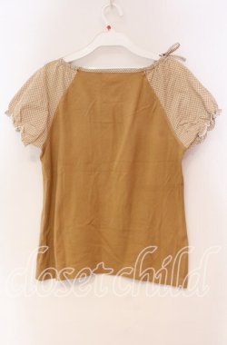 画像3: PINK HOUSE / ギンガムパフTシャツ M オレンジ O-25-10-31-071-LO-TS-IG-OS