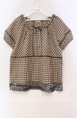 画像1: PINK HOUSE / チロリアンテーププルブラウス  ベージュ O-25-10-31-072-LO-BL-IG-OS