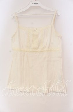 画像1: PINK HOUSE / レース配色キャミソール L シロ O-25-10-31-073-LO-TO-IG-OS