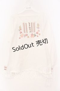 PINK HOUSE / 木製ボタンブラウス  ピンク×マルチ O-25-10-31-074-LO-BL-IG-OS