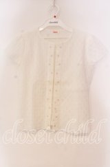 TOMATSU / スパンコール刺繍カーディガン 38 シロ O-25-10-31-075-LO-TO-IG-ZT070