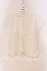 TOMATSU / スパンコール刺繍カーディガン 38 シロ O-25-10-31-075-LO-TO-IG-ZT070