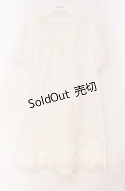 画像1: PINK HOUSE / レース配色シャツチュニック  シロ O-25-10-31-076-LO-OP-IG-OS