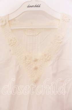 画像2: PINK HOUSE / レース配色シャツチュニック  シロ O-25-10-31-076-LO-OP-IG-OS
