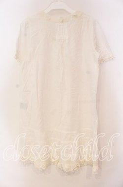 画像4: PINK HOUSE / レース配色シャツチュニック  シロ O-25-10-31-076-LO-OP-IG-OS