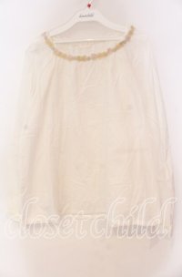 PINK HOUSE / フラワーモチーフプルブラウス  シロ O-25-10-31-077-LO-TO-IG-OS