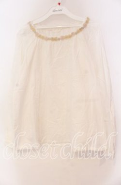 画像1: PINK HOUSE / フラワーモチーフプルブラウス  シロ O-25-10-31-077-LO-TO-IG-OS