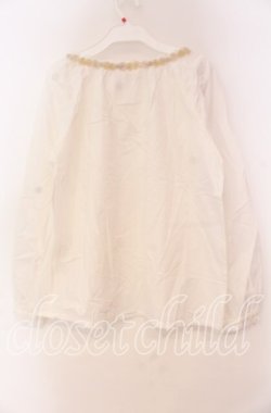 画像3: PINK HOUSE / フラワーモチーフプルブラウス  シロ O-25-10-31-077-LO-TO-IG-OS