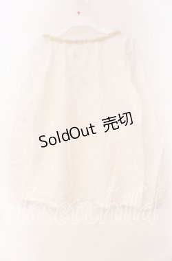 画像3: 【SALE】PINK HOUSE / フラワーモチーフプルブラウス  シロ O-25-10-31-077-LO-TO-IG-ZT479